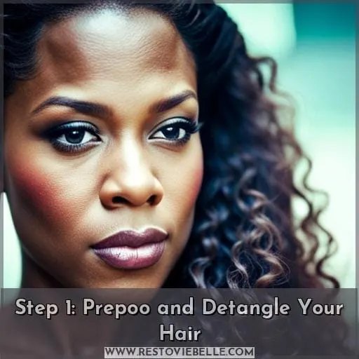 Step 1: Prepoo and Detangle Your Hair