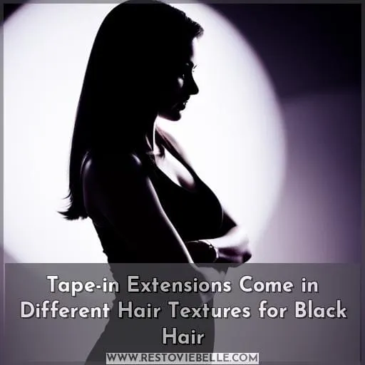 Tape-in Extensions Come in Different Hair Textures for Black Hair