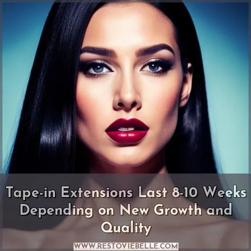 Tape-in Extensions Last 8-10 Weeks Depending on New Growth and Quality