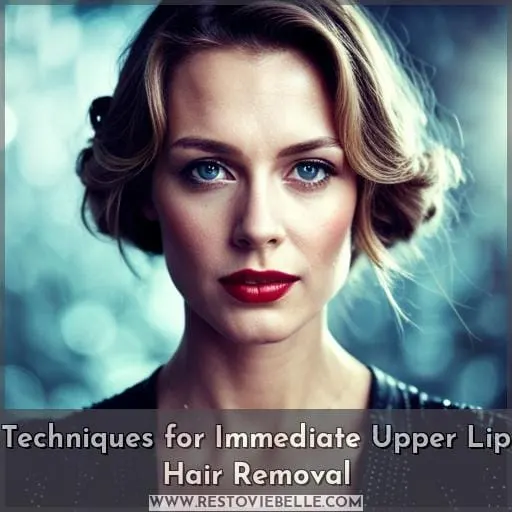 Techniques for Immediate Upper Lip Hair Removal