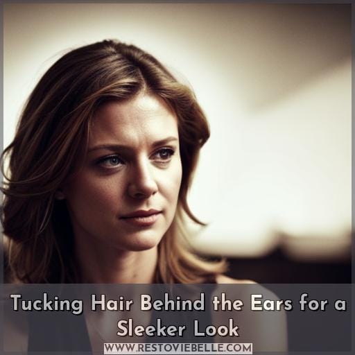 Tucking Hair Behind the Ears for a Sleeker Look