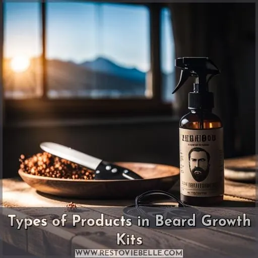 Types of Products in Beard Growth Kits