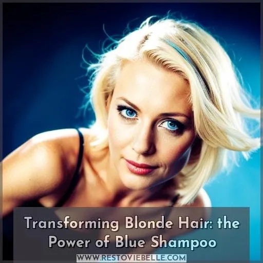 what does blue shampoo do to blonde hair