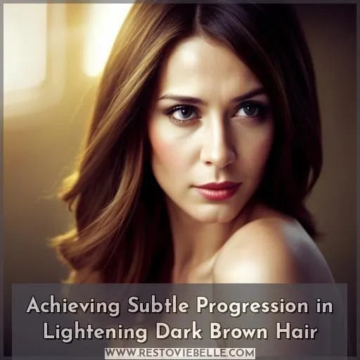 Achieving Subtle Progression in Lightening Dark Brown Hair