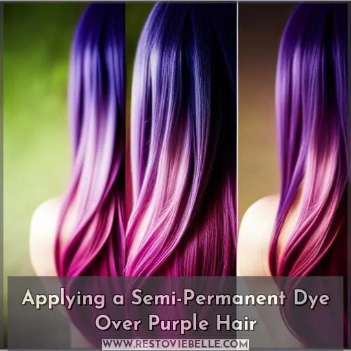 Applying a Semi-Permanent Dye Over Purple Hair