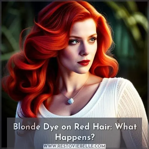 blonde dye on red hair