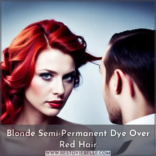 Blonde Semi-Permanent Dye Over Red Hair