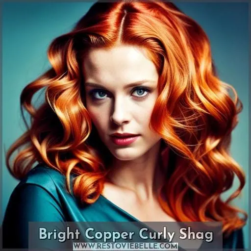 Bright Copper Curly Shag