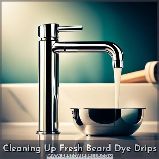 Cleaning Up Fresh Beard Dye Drips Cleaning Up Fresh Beard Dye Drips