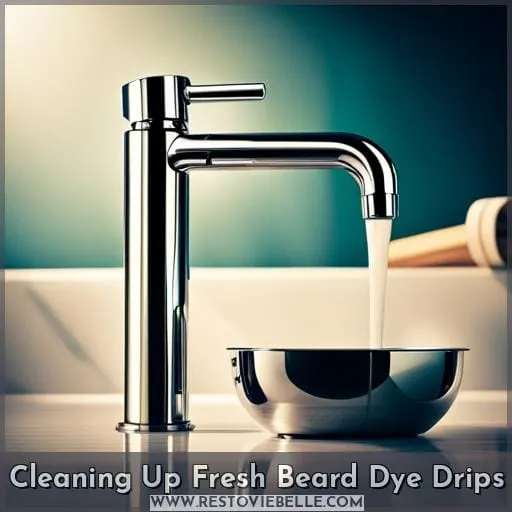 Cleaning Up Fresh Beard Dye Drips
