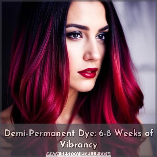 Demi-Permanent Dye: 6-8 Weeks of Vibrancy Demi-Permanent Dye: 6-8 Weeks of Vibrancy