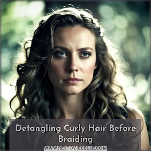 Detangling Curly Hair Before Braiding