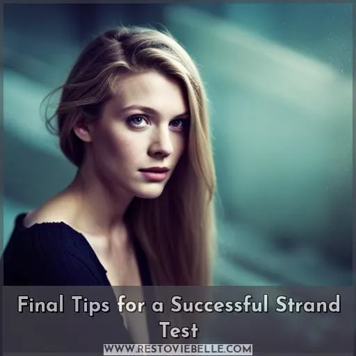 Final Tips for a Successful Strand Test