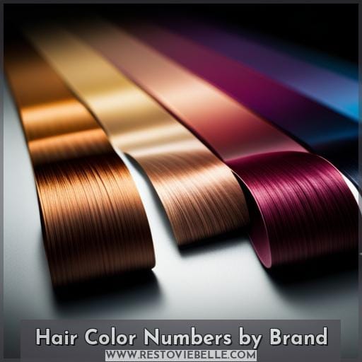 Hair Color Numbers by Brand