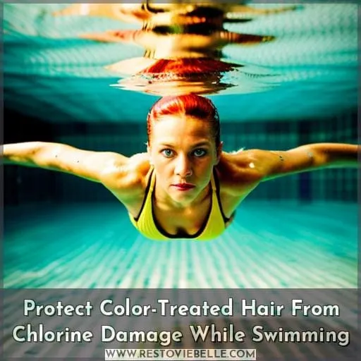 how to protect color treated hair while swimming