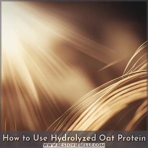 How to Use Hydrolyzed Oat Protein