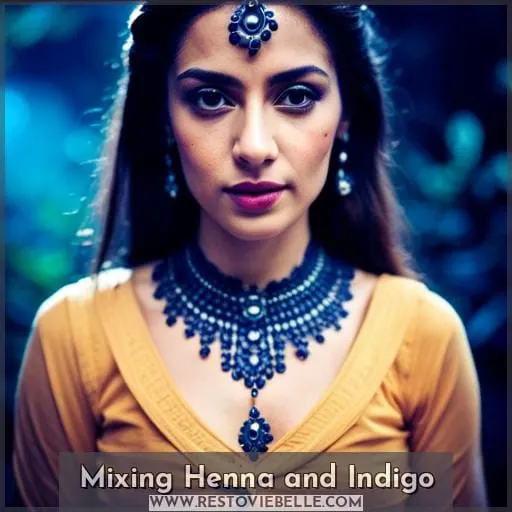 Mixing Henna and Indigo