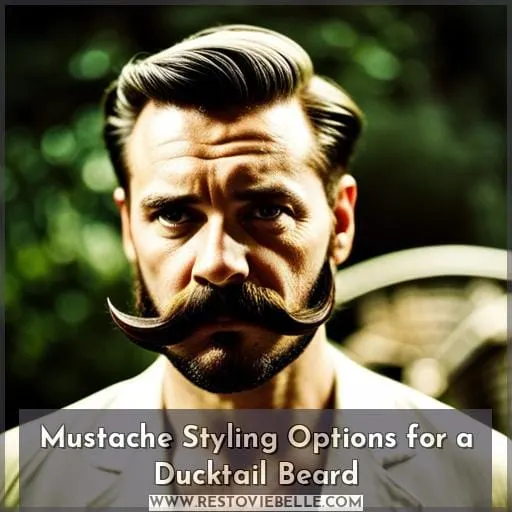 Mustache Styling Options for a Ducktail Beard