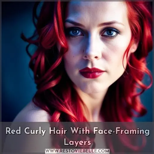 Red Curly Hair With Face-Framing Layers
