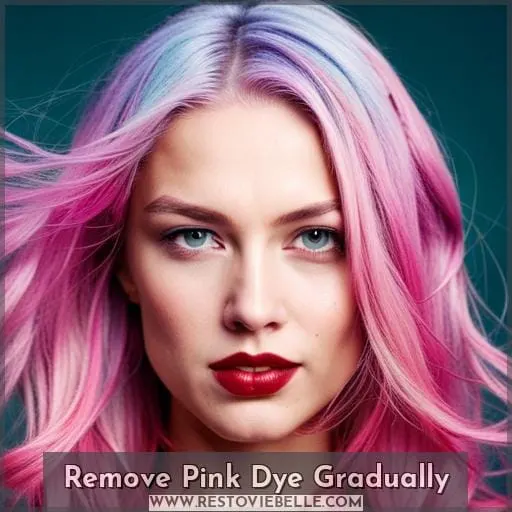 Remove Pink Dye Gradually