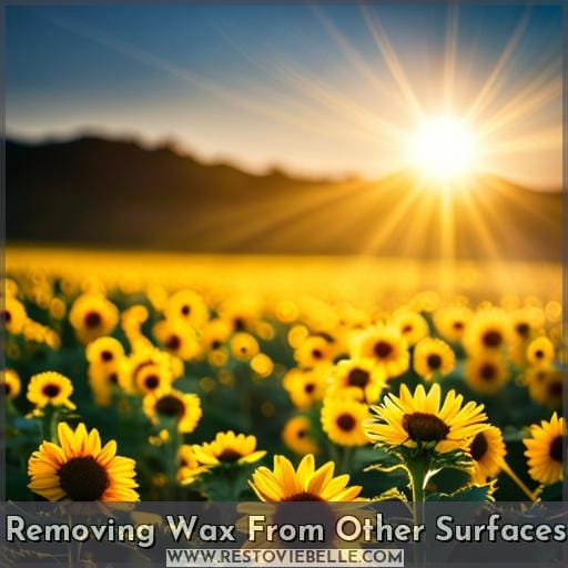 Removing Wax From Other Surfaces Removing Wax From Other Surfaces