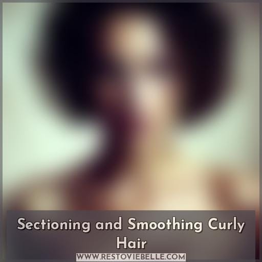 Sectioning and Smoothing Curly Hair