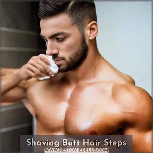 Shaving Butt Hair Steps