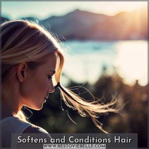 Softens and Conditions Hair