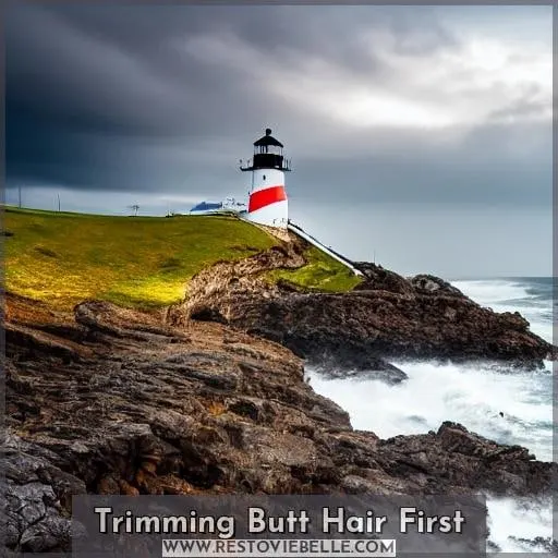 Trimming Butt Hair First
