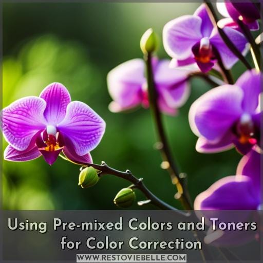 Using Pre-mixed Colors and Toners for Color Correction