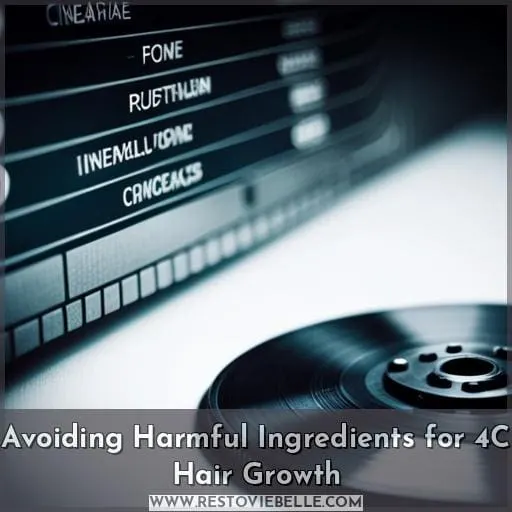 Avoiding Harmful Ingredients for 4C Hair Growth