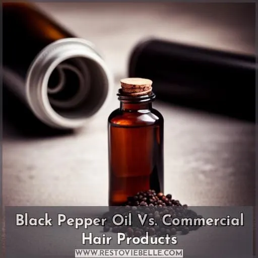 Black Pepper Oil Vs. Commercial Hair Products