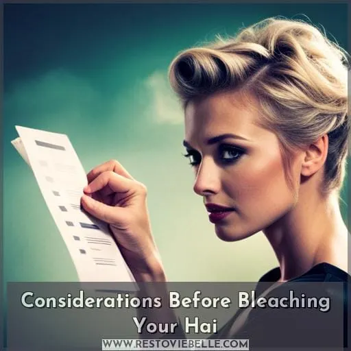 Considerations Before Bleaching Your Hai