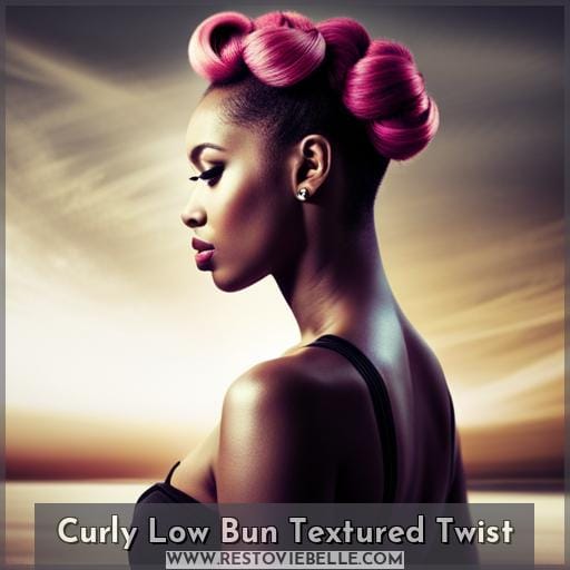 Curly Low Bun Textured Twist