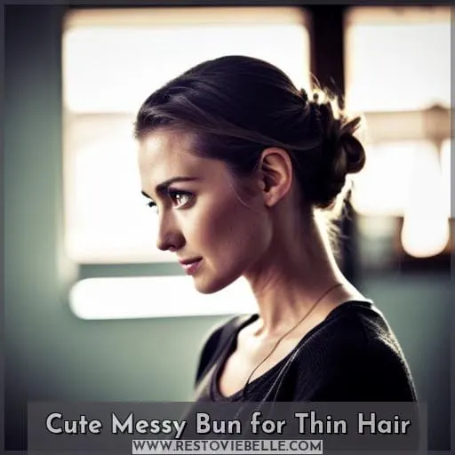 Cute Messy Bun for Thin Hair