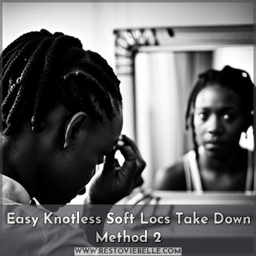 Easy Knotless Soft Locs Take Down Method 2