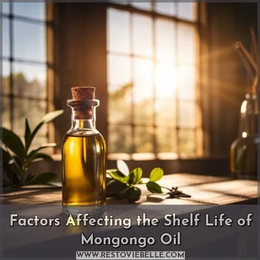 Factors Affecting the Shelf Life of Mongongo Oil
