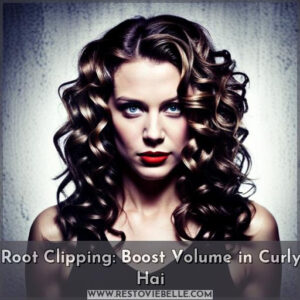 get volume in curly hair using clips