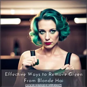 how to get green out of blonde hair