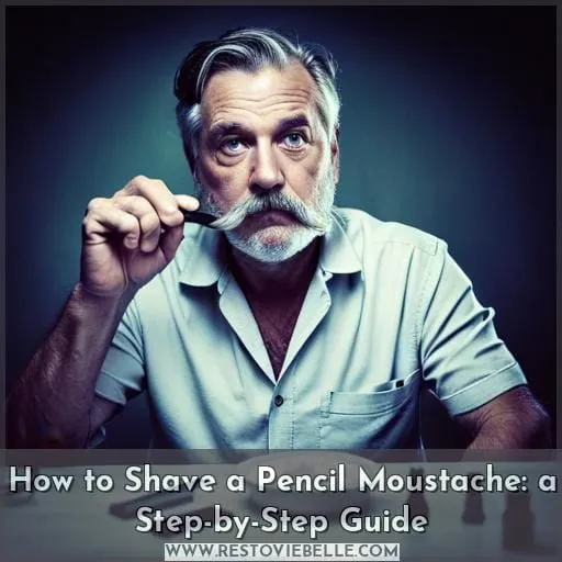 how to shave pencil mustache