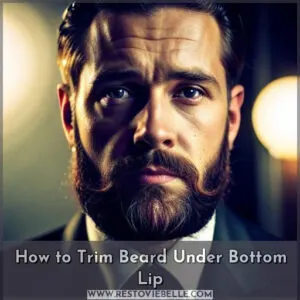 how to trim beard under bottom lip