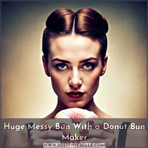 Huge Messy Bun With a Donut Bun Maker