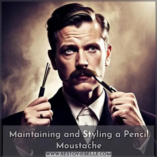 Maintaining and Styling a Pencil Moustache