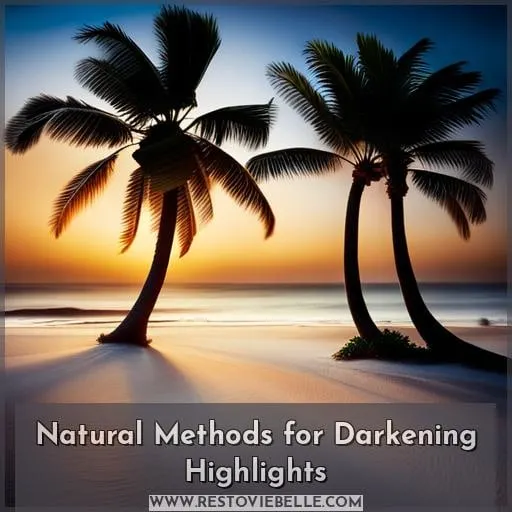 Natural Methods for Darkening Highlights