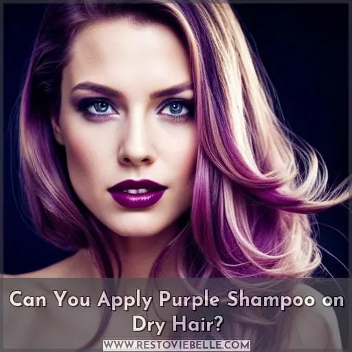 purple shampoo on dry hair