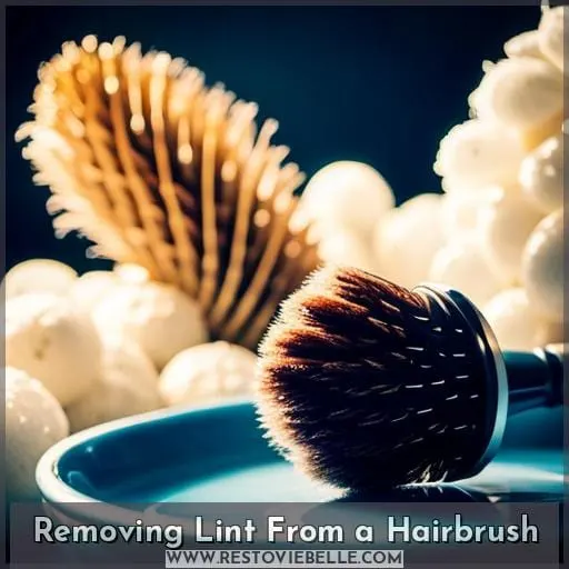 Removing Lint From a Hairbrush