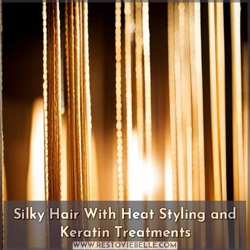 Silky Hair With Heat Styling and Keratin Treatments