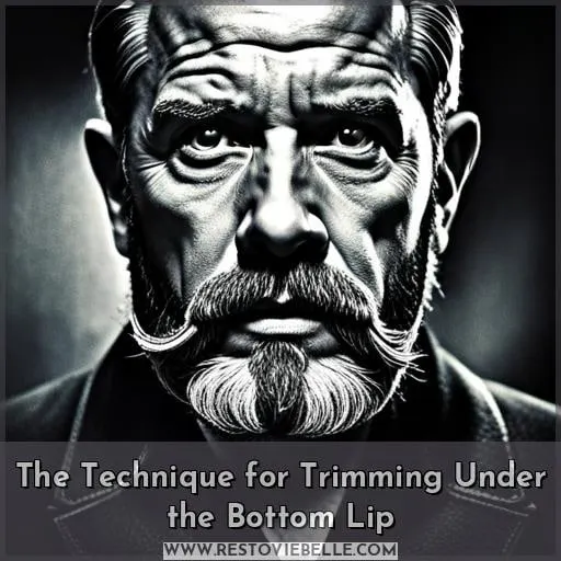 The Technique for Trimming Under the Bottom Lip