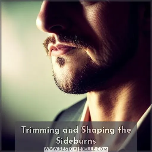 Trimming and Shaping the Sideburns
