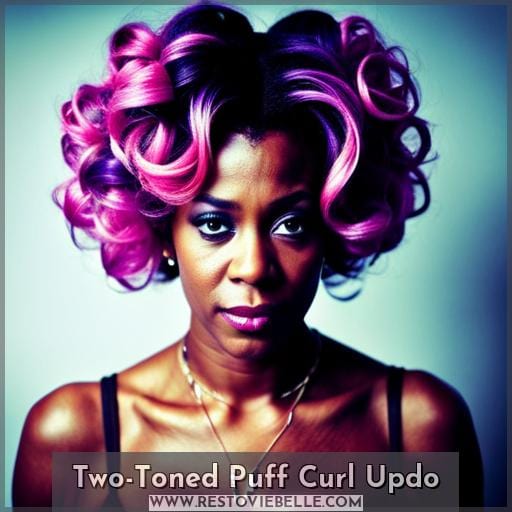 Two-Toned Puff Curl Updo